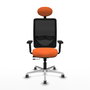 PIQUERAS Y CRESPO Silla de oficina Zulema Naranja y Negro