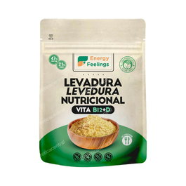 ENERGY FEELINGS Levadura Nutricional en Copos con Vitamina B12 y D - Superalimento - 130 g