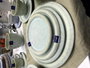 DKD Home Decor Plato de Gres Esmaltado Azul Celeste Jewel Green 25