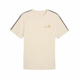 Camiseta de Manga Corta Hombre Puma Ess Tape Minimal Gold Beige