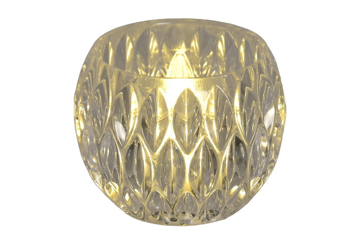 DKD Home Decor Decoración Luminosa Transparente 6x6x5 cm, 12 Unidades, LED, Incluye 3 Baterías