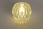 DKD Home Decor Decoración Luminosa Transparente 6x6x5 cm, 12 Unidades, LED, Incluye 3 Baterías