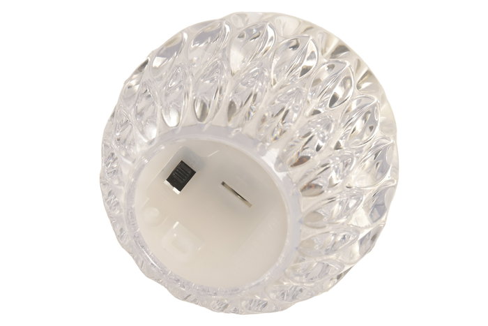 DKD Home Decor Decoración Luminosa Transparente 6x6x5 cm, 12 Unidades, LED, Incluye 3 Baterías