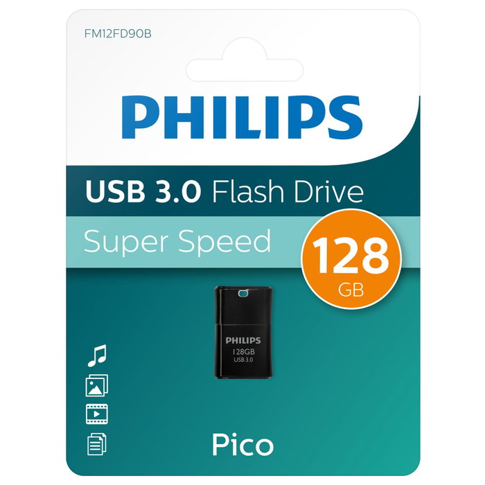 Philips Pico Edition 128GB Midnight Black STICK con Llavero