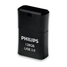 Philips USB 3.0 128GB Pico Edition Midnight Black STICK, Llavero, Hasta 180 MB/s