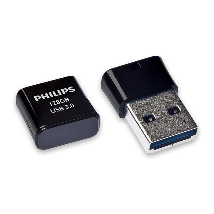 Philips USB 3.0 128GB Pico Edition Midnight Black STICK, Llavero, Hasta 180 MB/s