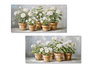 DKD Home Decor Cuadro Lienzo MDF 120x60 Macetas Surtido de 2