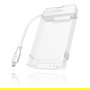 ICY BOX IB-AC703-C Carcasa Disco Duro/SSD 2.5" SATA III USB Tipo C Translucido Blanco