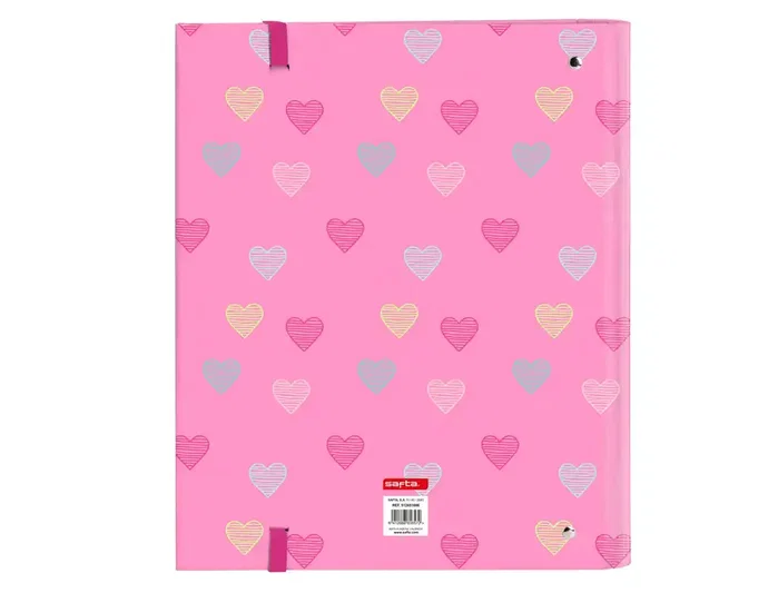 Safta Carpeta con recambio DIN A4 Benetton Heart con goma y separadores Safta Carpeta con recambio DIN A4 Benetton Heart con goma y separadores