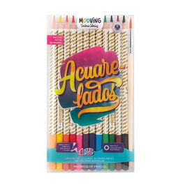 Lapices De Color Mooving Acuarelables Estuche De 12