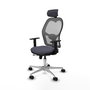 PIQUERAS Y CRESPO Silla de oficina Jorquera Gris con mecanismo Sincro/Traslack