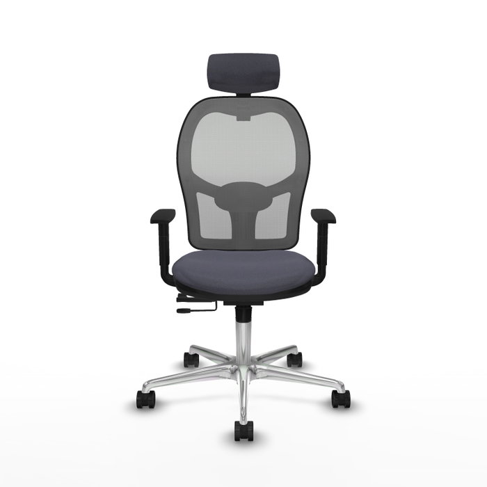 PIQUERAS Y CRESPO Silla de oficina Jorquera Gris con mecanismo Sincro/Traslack