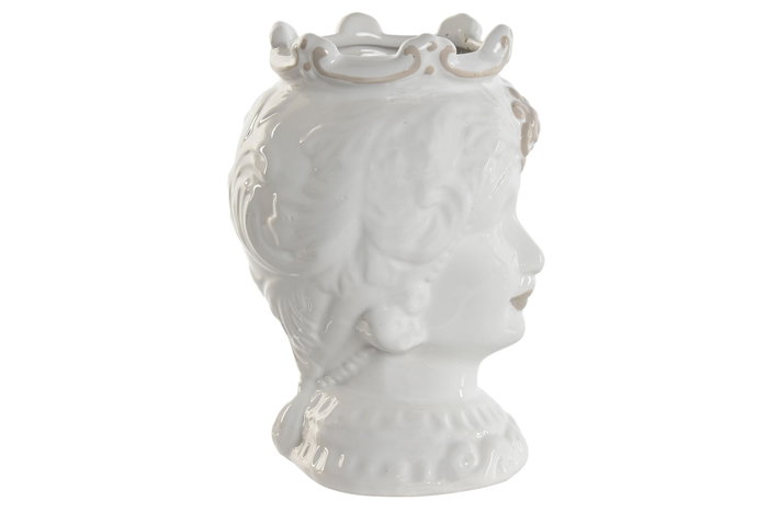 DKD Home Decor Macetero de Porcelana Cabeza Siciliana 10x10x14,5 cm DKD Home Decor Macetero de Porcelana Cabeza Siciliana 10x10x14,5 cm