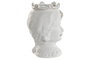 DKD Home Decor Macetero de Porcelana Cabeza Siciliana 10x10x14,5 cm