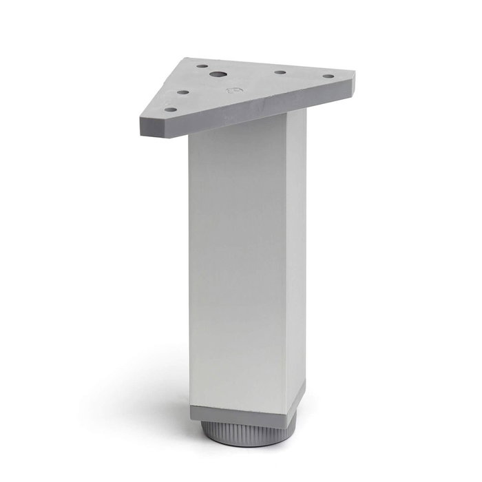 REI Pata Cuadrada Modelo 404, Aluminio Anodizado Mate, 40 x 40 x 150 mm - Pata con Pie Nivelador REI Pata Cuadrada Modelo 404, Aluminio Anodizado Mate, 40 x 40 x 150 mm - Pata con Pie Nivelador