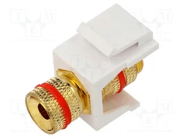 GOOBAY Acoplador de altavoces Keystone blanco