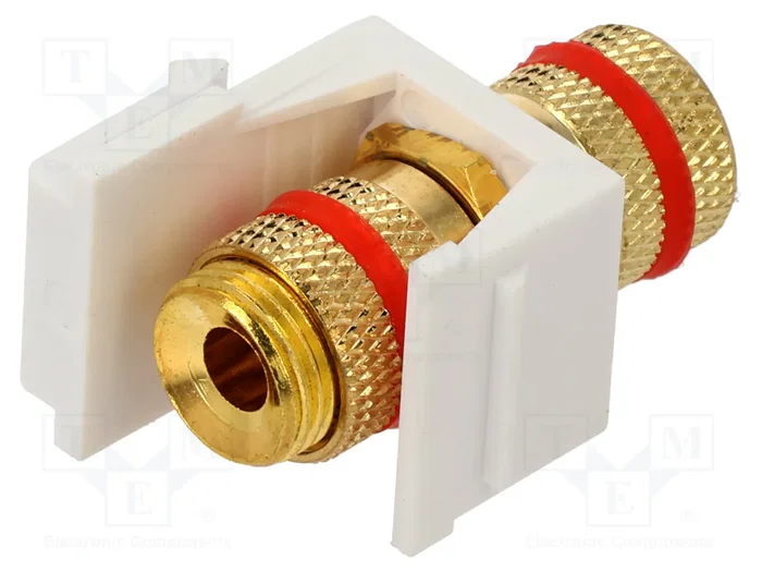 GOOBAY Acoplador de altavoces Keystone blanco