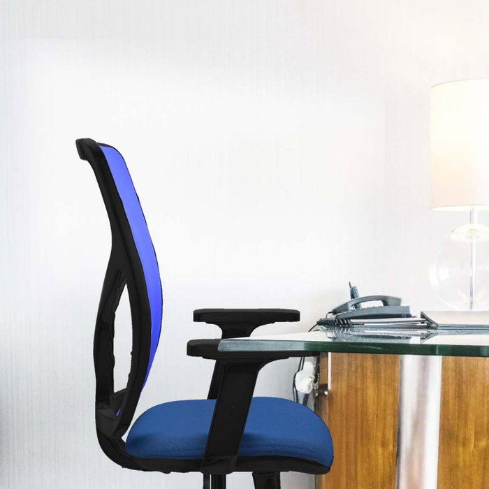 PIQUERAS Y CRESPO Silla de oficina Motilla con mecanismo Sincro, Gris y Azul PIQUERAS Y CRESPO Silla de oficina Motilla con mecanismo Sincro, Gris y Azul