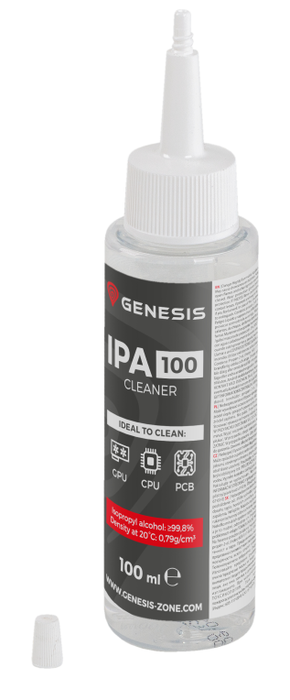 Genesis - Alcohol Isopropílico IPA 100, Limpiador para Extracción de Difusor Térmico, 100 ml