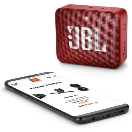 Altavoz con Bluetooth JBL GO 2/ 3W/ 1.0/ Rojo