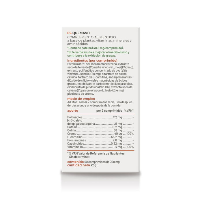 SORIA NATURAL Quemavit 60 comprimidos SORIA NATURAL Quemavit 60 comprimidos