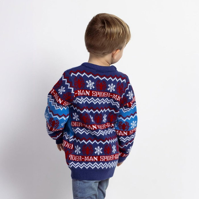 Cerdá Jersey Punto Navideño Spiderman 3 Años Blue
