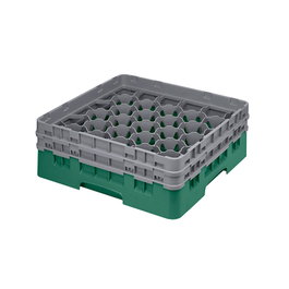 CAMBRO Cesta de lavado 30 compartimentos, 2 alturas, Verde Sherwood
