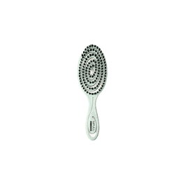 Bifull Cepillo Eco Friendly Biospiral Verde Biodegradable para Todo Tipo de Cabello con Cerdas Flexibles y de Jabalí para Desenredar y Dar Brillo