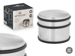 Giftdecor Tope Puerta Acero Inoxidable 430 S-S 9.5x7.8x9.5 cm (Set de 12)