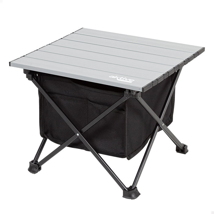 Aktive Mesa auxiliar plegable de camping con zona de almacenaje Aktive Mesa auxiliar plegable de camping con zona de almacenaje