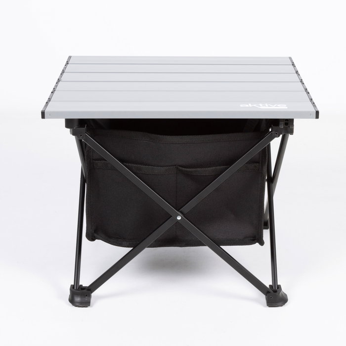 Aktive Mesa auxiliar plegable de camping con zona de almacenaje Aktive Mesa auxiliar plegable de camping con zona de almacenaje