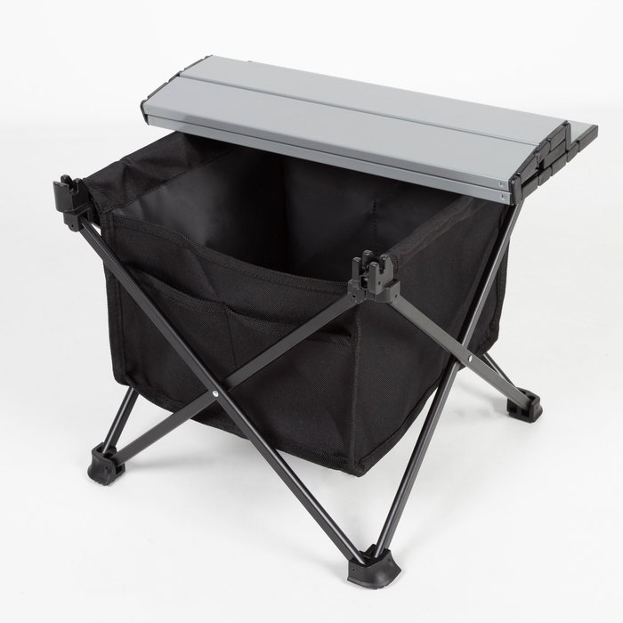 Aktive Mesa auxiliar plegable de camping con zona de almacenaje Aktive Mesa auxiliar plegable de camping con zona de almacenaje