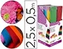 Liderpapel Papel Crespon 0.50 x 2.50 Mt Encelofanado Expositor 80 Unidades Colores Surtidos