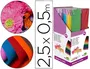 Liderpapel Papel Crespon 0.50 x 2.50 Mt Encelofanado Expositor 80 Unidades Colores Surtidos