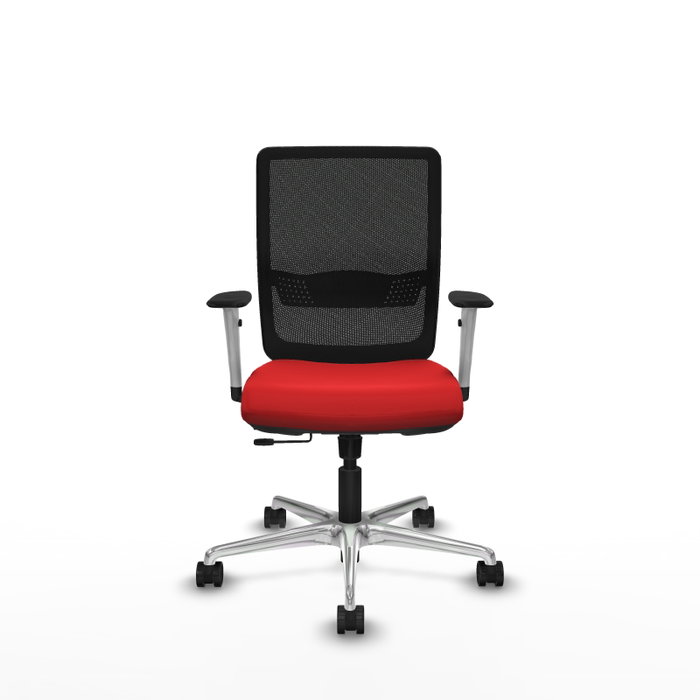 PIQUERAS Y CRESPO Silla de oficina Haches Rojo/Negro con Mecanismo Sincro/Traslack PIQUERAS Y CRESPO Silla de oficina Haches Rojo/Negro con Mecanismo Sincro/Traslack