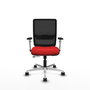 PIQUERAS Y CRESPO Silla de oficina Haches Rojo/Negro con Mecanismo Sincro/Traslack