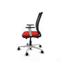 PIQUERAS Y CRESPO Silla de oficina Haches Rojo/Negro con Mecanismo Sincro/Traslack