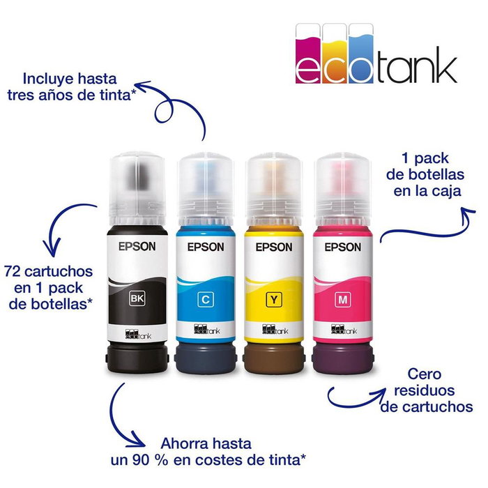 Epson ET-2860 Impresora Multifuncion Inyeccion Color EcoTank Wifi A4