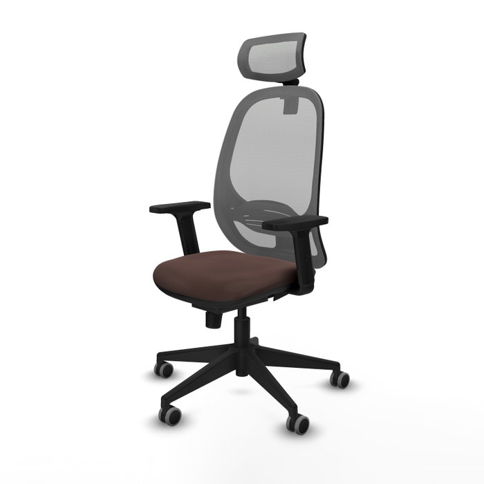 PIQUERAS Y CRESPO Silla de oficina Cilanco con mecanismo Sincro, Marrón oscuro y Gris PIQUERAS Y CRESPO Silla de oficina Cilanco con mecanismo Sincro, Marrón oscuro y Gris