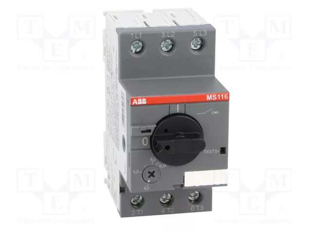 ABB MS116-6.3 Interruptor motorizado 2,2kW 208÷690VAC