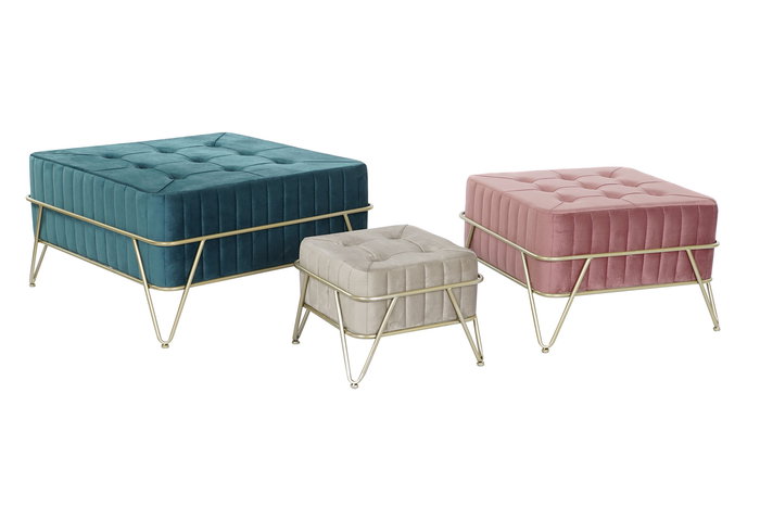 DKD Home Decor Descalzadora Multicolor 82 x 46 x 82 cm Set de 3