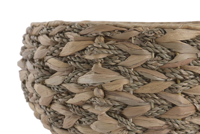 DKD Home Decor Set de 3 Centros de Mesa Jacinto de Agua Natural 37x37x15 cm DKD Home Decor Set de 3 Centros de Mesa Jacinto de Agua Natural 37x37x15 cm