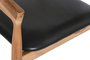 DKD Home Decor Silla de Teca y Piel Negra