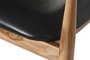 DKD Home Decor Silla de Teca y Piel Negra