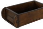 DKD Home Decor Centro de Mesa de Teca Marrón Molde Ladrillo 33x15x10 cm