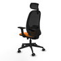 PIQUERAS Y CRESPO Silla de oficina Cilanco Naranja y Negro