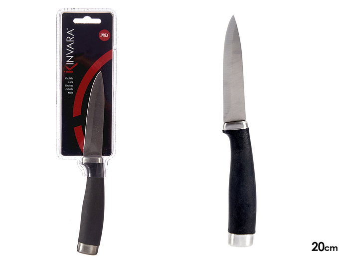 Kinvara Cuchillo Pelador Acero Inox Plata y Negro Pack de 36 Kinvara Cuchillo Pelador Acero Inox Plata y Negro Pack de 36