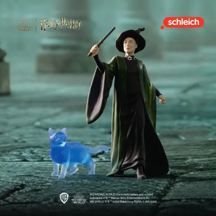 Schleich 42682 Harry Potter La Profesora McGonagall y sus Figuras de Patronus para Niños a partir de 6 Años
