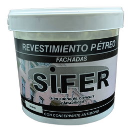 SIFER Pintura Fachada Pétrea Lisa Blanca Mat 5K