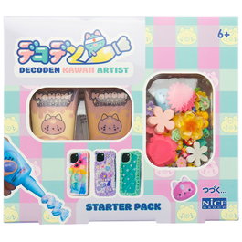 Nice Group Decoden Starter Pack 48514 - Kit Crema Decoración Carcasa Móvil con Amuletos, Boquillas y Pinzas - 6 Modelos Surtidos - Para +6 Años
